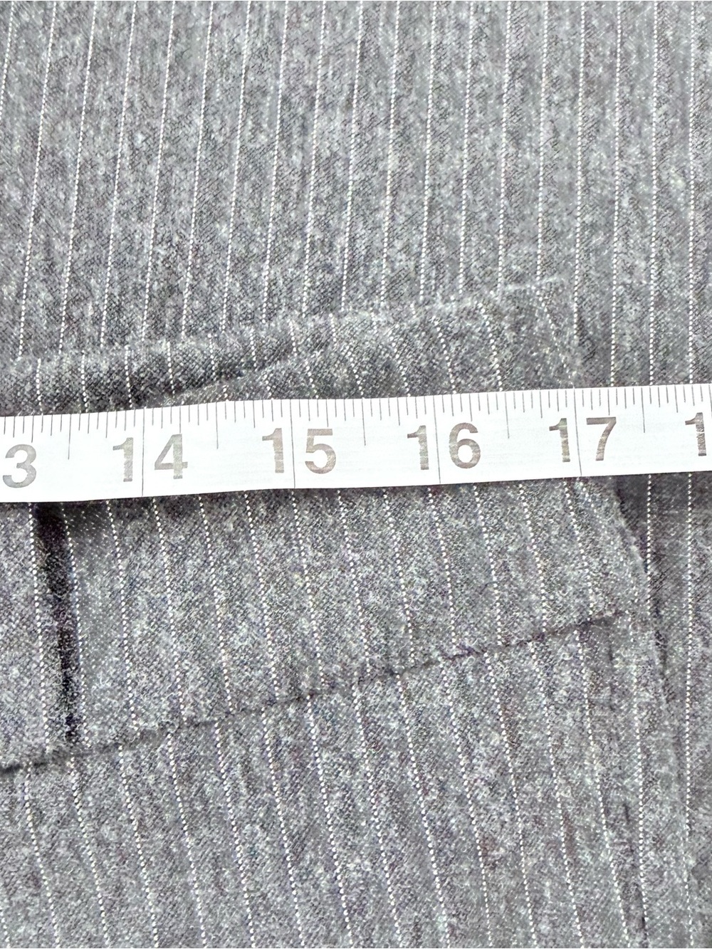 Zara y2k style low rise Gray Pinstripe Flared Trousers - Picture 3 of 6